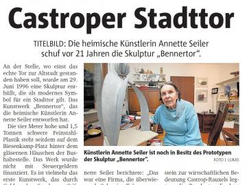 Die Skulptur "Bennertor" in Castrop-Rauxel Die Skulptur "Bennertor" in Castrop-Rauxel